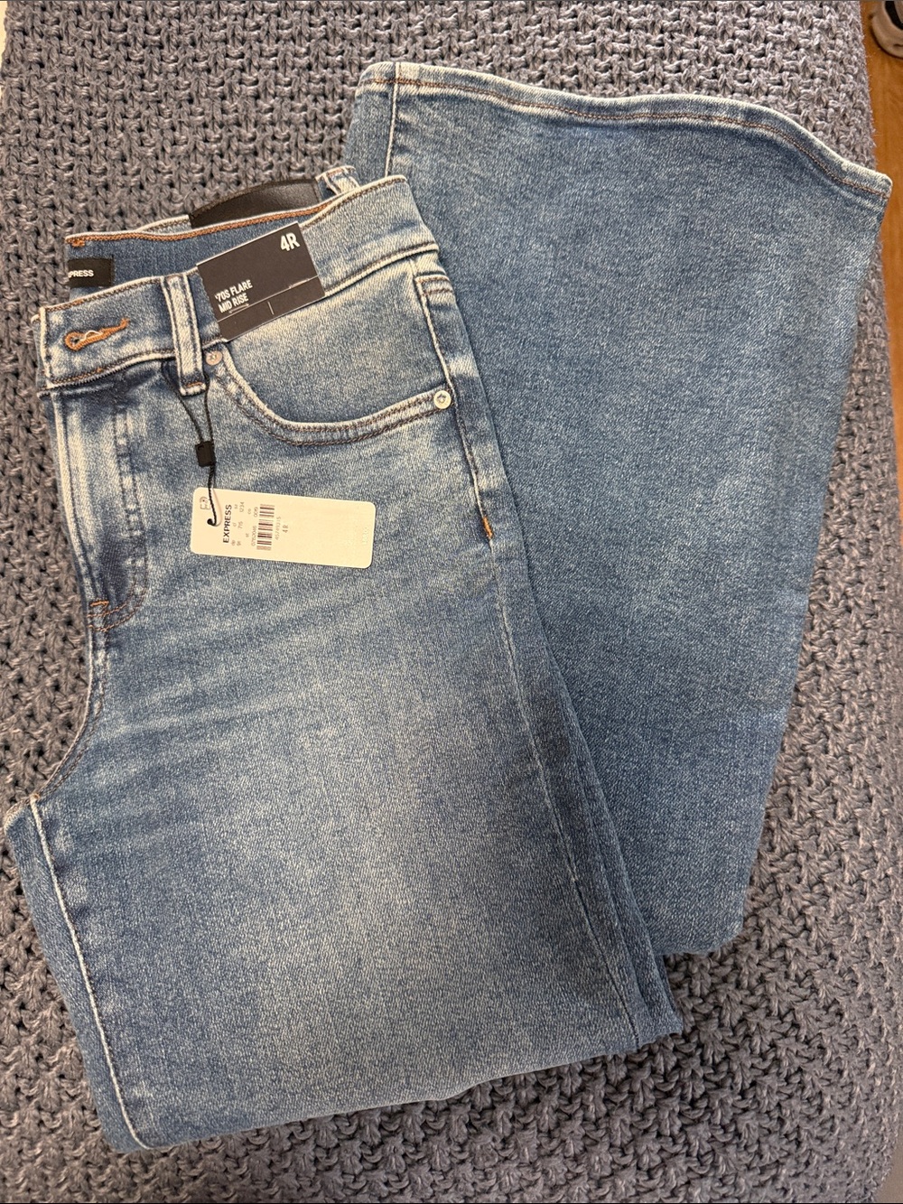 Express Light Blue Flare Jeans - Express